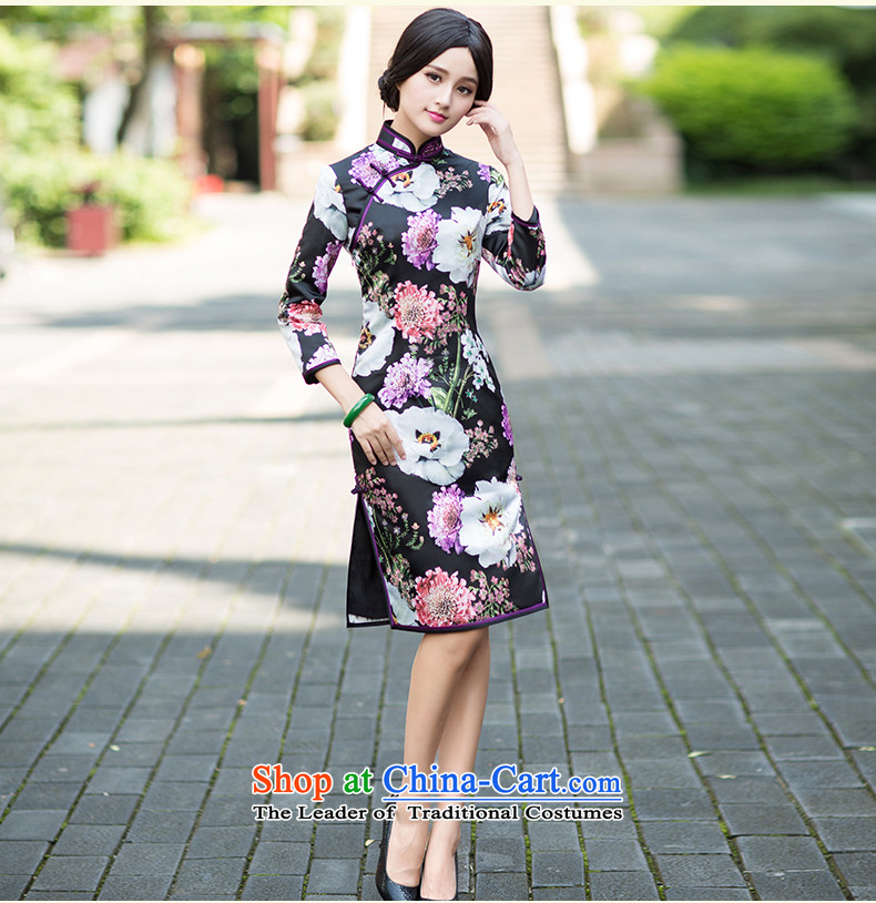 Chinese New Year 2015 classic ethnic Chinese Antique long-sleeved cheongsam dress autumn improved stylish qipao skirt suits Sau San XXL picture, prices, brand platters! The elections are supplied in the national character of distribution, so action, buy now enjoy more preferential! As soon as possible.