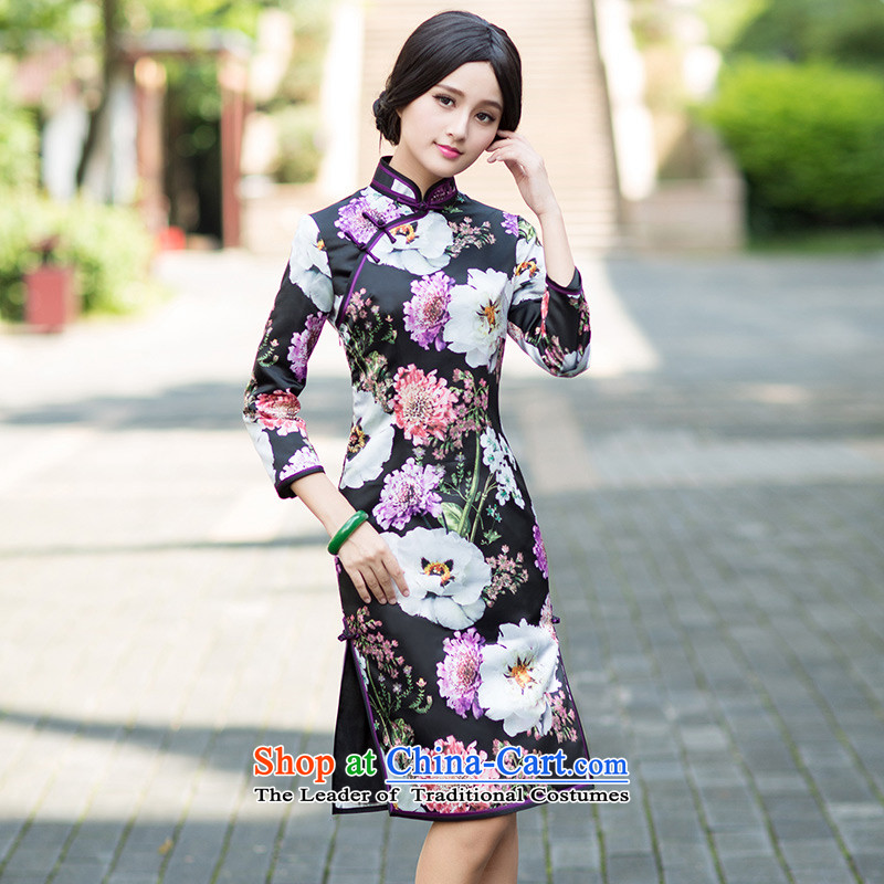 Chinese New Year 2015 classic ethnic Chinese Antique long-sleeved cheongsam dress autumn improved stylish qipao skirt suits XXL, Sau San Hwa-Classic (HUAZUJINGDIAN) , , , shopping on the Internet