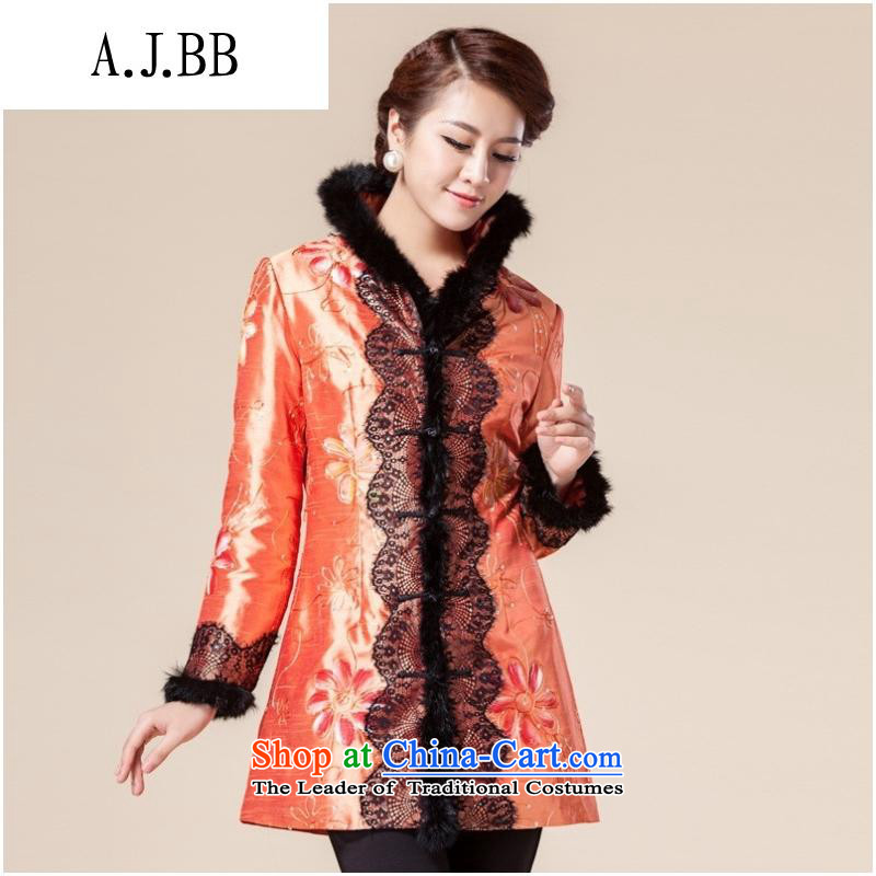 The Secretary for Health related shops * Arts winter new Tang dynasty cotton jacket female Chinese noble activity in gross long silk cotton witch of Chinese Couplet XXL,A.J.BB,,, shopping on the Internet