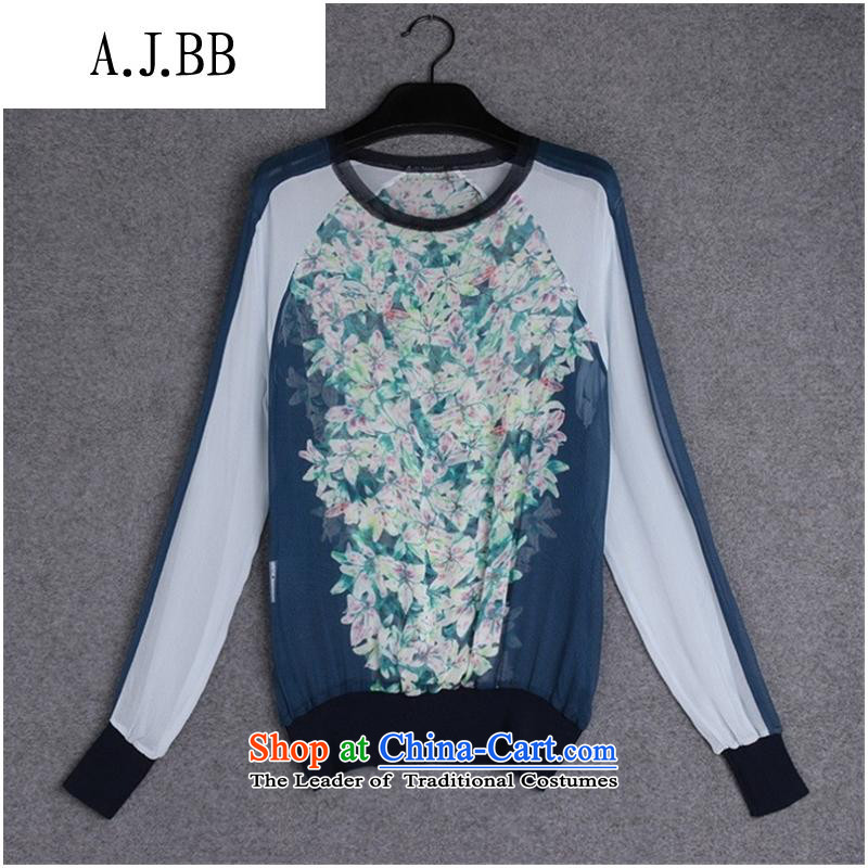 The Secretary for Health related shops *37A853 European site autumn new for women with silk shirt color picture stamp XL,A.J.BB,,, shopping on the Internet