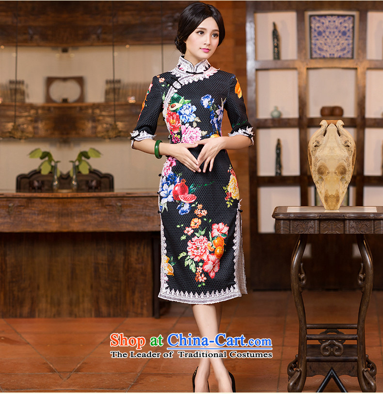 Chinese New Year 2015 classic ethnic Chinese qipao gown autumn and winter dresses and Stylish retro in improved cheongsam dress suits cuff L picture, prices, brand platters! The elections are supplied in the national character of distribution, so action, buy now enjoy more preferential! As soon as possible.