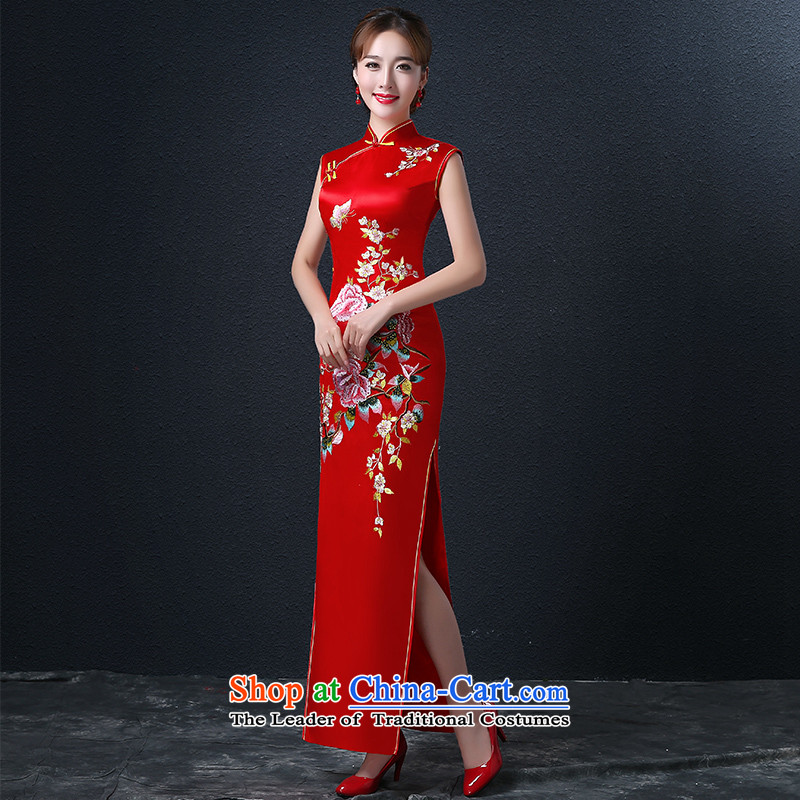 Hillo Lisa (XILUOSHA) Marriage、Qipao Length of wedding dress red Chinese Dress embroidery bride bows services winter 2015 new qipao retro + shawl M HILLO Lisa (XILUOSHA) , , , shopping on the Internet