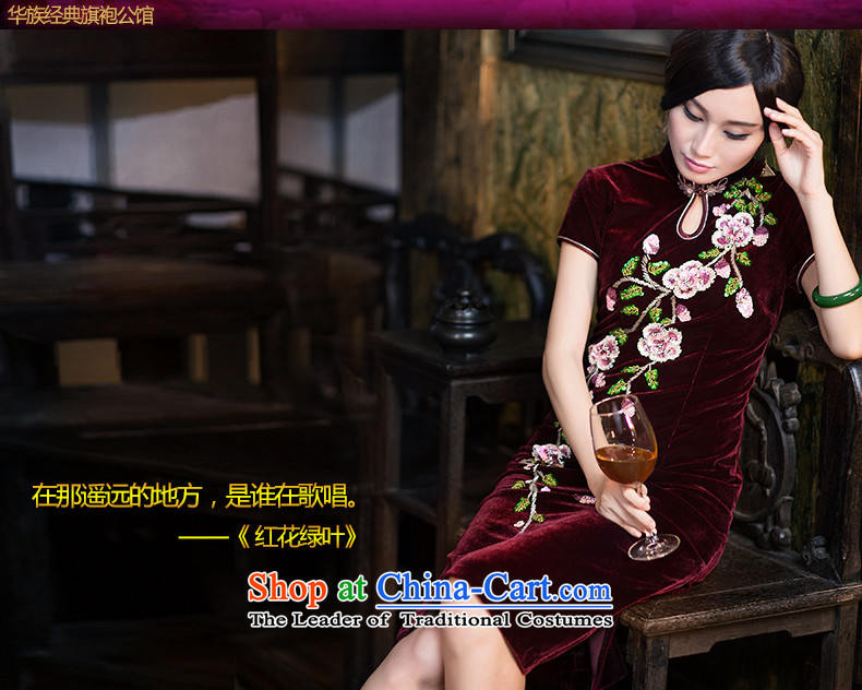 Chinese New Year 2015 classic-chiu of Chinese qipao gown Kim velvet dresses and Stylish retro Sau San abounds improved XXXL picture, prices, brand platters! The elections are supplied in the national character of distribution, so action, buy now enjoy more preferential! As soon as possible.