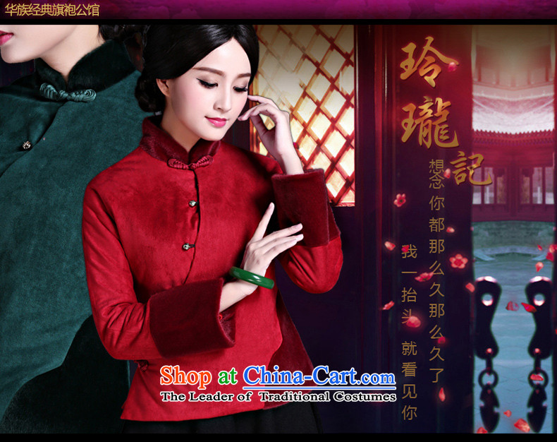 2015 new improved stylish Tang jackets of ethnic Chinese cotton-chun Ms. winter clothes thick deep red retro XL Photo, prices, brand platters! The elections are supplied in the national character of distribution, so action, buy now enjoy more preferential! As soon as possible.
