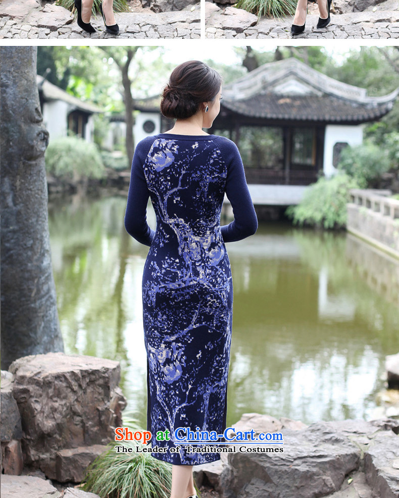 The cheongsam dress 2015 Fall/Winter Collections new improved long-sleeved female daily stylish woolen knitted long antique dresses 2XL Photo Black, prices, brand platters! The elections are supplied in the national character of distribution, so action, buy now enjoy more preferential! As soon as possible.