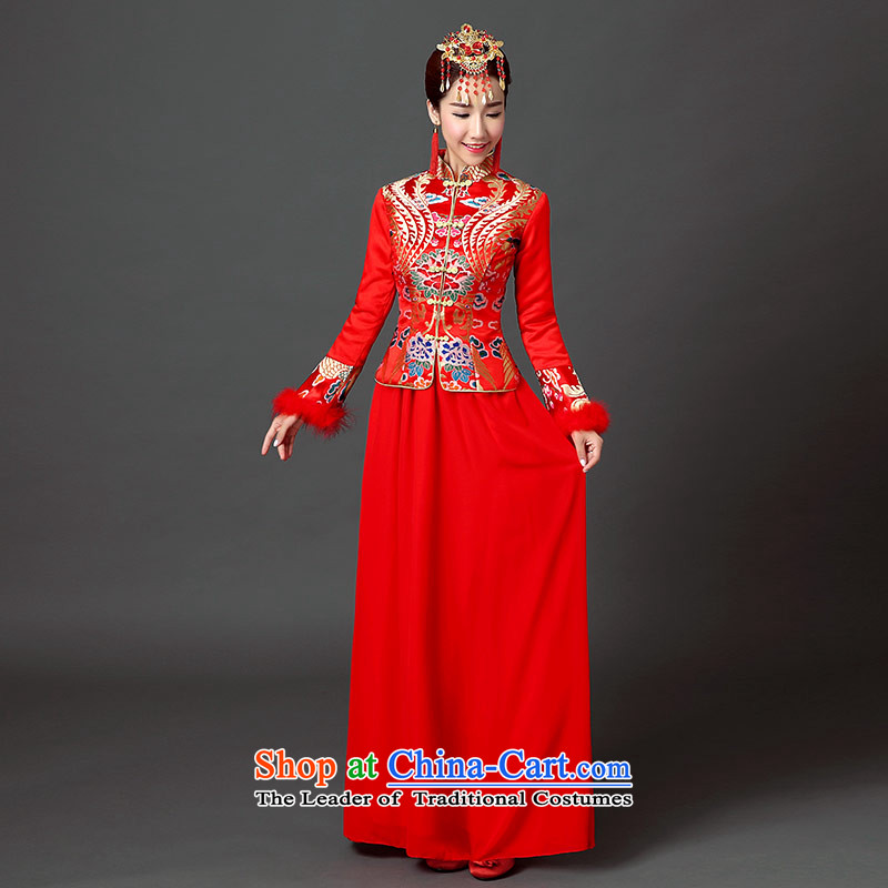Wedding dress of autumn and winter 2015 new retro embroidery China wind bride bows welcome banquet warm cheongsam wedding dress folder) do size unit does not allow, the feelings of Chinese yarn , , , shopping on the Internet