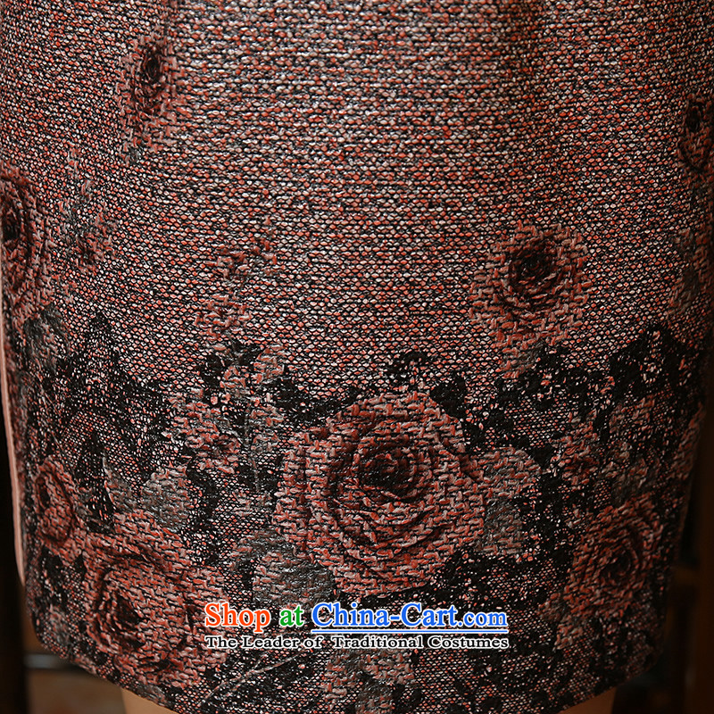 [Sau Kwun Tong] 2015 autumn and winter flower floating in the new Rose stamp warm gross for Sau San qipao QW51010 suit , L, Sau Kwun Tong shopping on the Internet has been pressed.