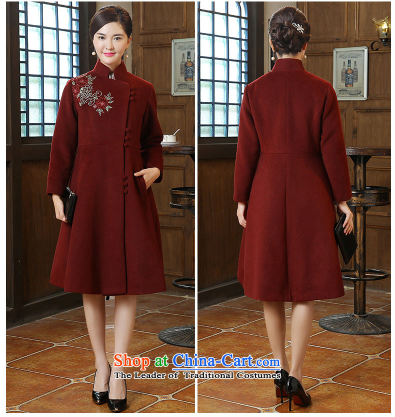 [Sau Kwun Tong] Jinfeng 2015 Fall/Winter Collections new embroidery wool? Tang Dynasty Ms. windbreaker coats of Chinese women 3XL apricot color pictures, prices, brand platters! The elections are supplied in the national character of distribution, so action, buy now enjoy more preferential! As soon as possible.