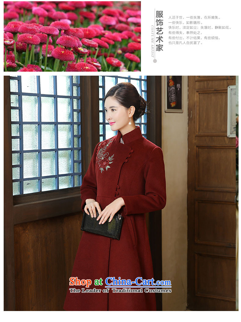 [Sau Kwun Tong] Jinfeng 2015 Fall/Winter Collections new embroidery wool? Tang Dynasty Ms. windbreaker coats of Chinese women 3XL apricot color pictures, prices, brand platters! The elections are supplied in the national character of distribution, so action, buy now enjoy more preferential! As soon as possible.