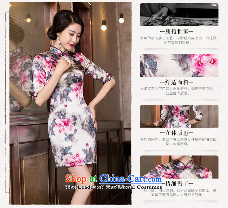 The cheer her on surplus by 2015 improved heavyweight Silk Cheongsam with stylish retro autumn silk cheongsam dress in new cuff cheongsam dress HY675 picture color 2XL Photo, prices, brand platters! The elections are supplied in the national character of distribution, so action, buy now enjoy more preferential! As soon as possible.