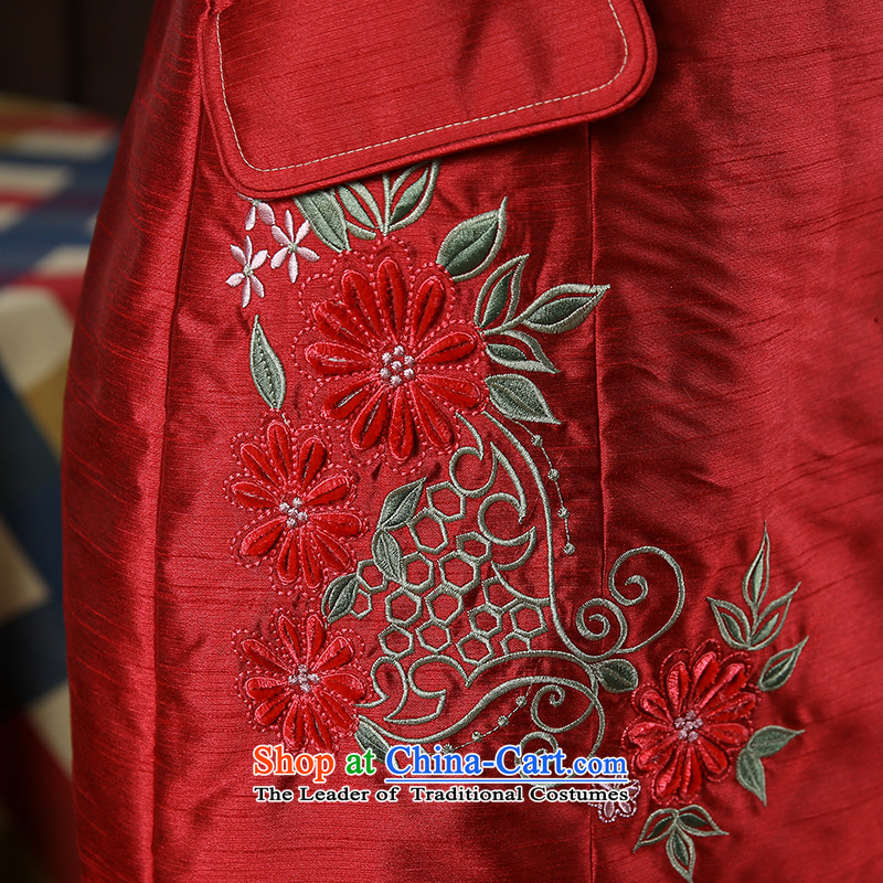[Sau Kwun Tong] red incense Yue 2015 autumn and winter new exquisite embroidery gross for removable Tang jackets TC51018 RED XL, Sau Kwun Tong shopping on the Internet has been pressed.