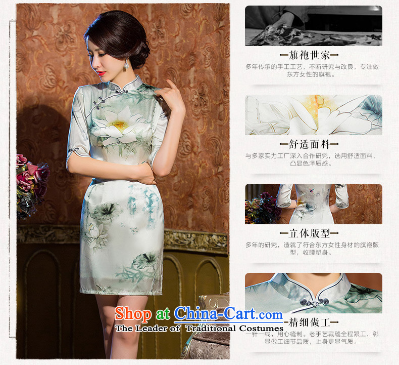 The cross-SA-lin Arabic 2015 heavyweight silk cheongsam dress retro style qipao autumn in the improvement of the Cuff qipao skirt the new picture color L Photo HY670, prices, brand platters! The elections are supplied in the national character of distribution, so action, buy now enjoy more preferential! As soon as possible.
