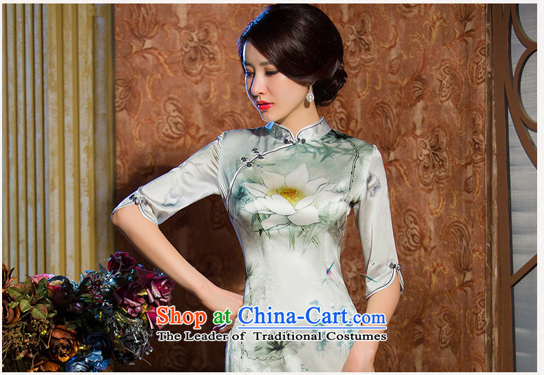 The cross-SA-lin Arabic 2015 heavyweight silk cheongsam dress retro style qipao autumn in the improvement of the Cuff qipao skirt the new picture color L Photo HY670, prices, brand platters! The elections are supplied in the national character of distribution, so action, buy now enjoy more preferential! As soon as possible.