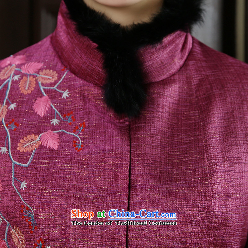 [Sau Kwun Tong] umeka spirit for autumn and winter 2015 new exquisite embroidery warm jacket for the gross Tang TC51016 PEACH XL, Sau Kwun Tong shopping on the Internet has been pressed.
