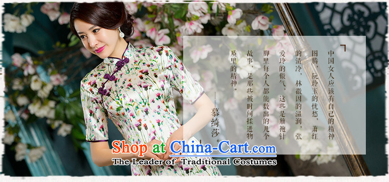 The cross-sa Lok Ying 2015 heavyweight Silk Cheongsam autumn herbs extract improved retro fitted cheongsam dress in the new improved qipao HY667 Ms. cuff picture color pictures, prices, XL brand platters! The elections are supplied in the national character of distribution, so action, buy now enjoy more preferential! As soon as possible.