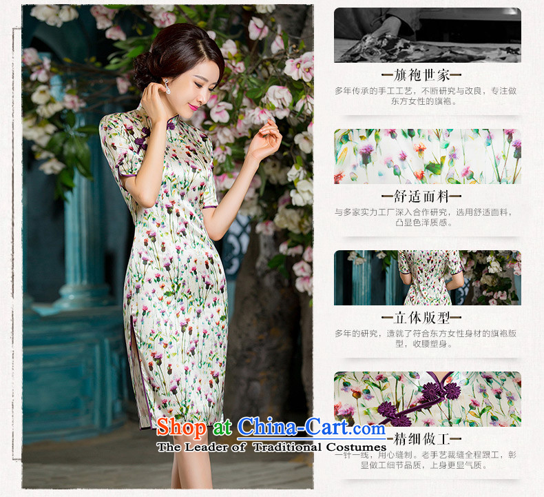 The cross-sa Lok Ying 2015 heavyweight Silk Cheongsam autumn herbs extract improved retro fitted cheongsam dress in the new improved qipao HY667 Ms. cuff picture color pictures, prices, XL brand platters! The elections are supplied in the national character of distribution, so action, buy now enjoy more preferential! As soon as possible.