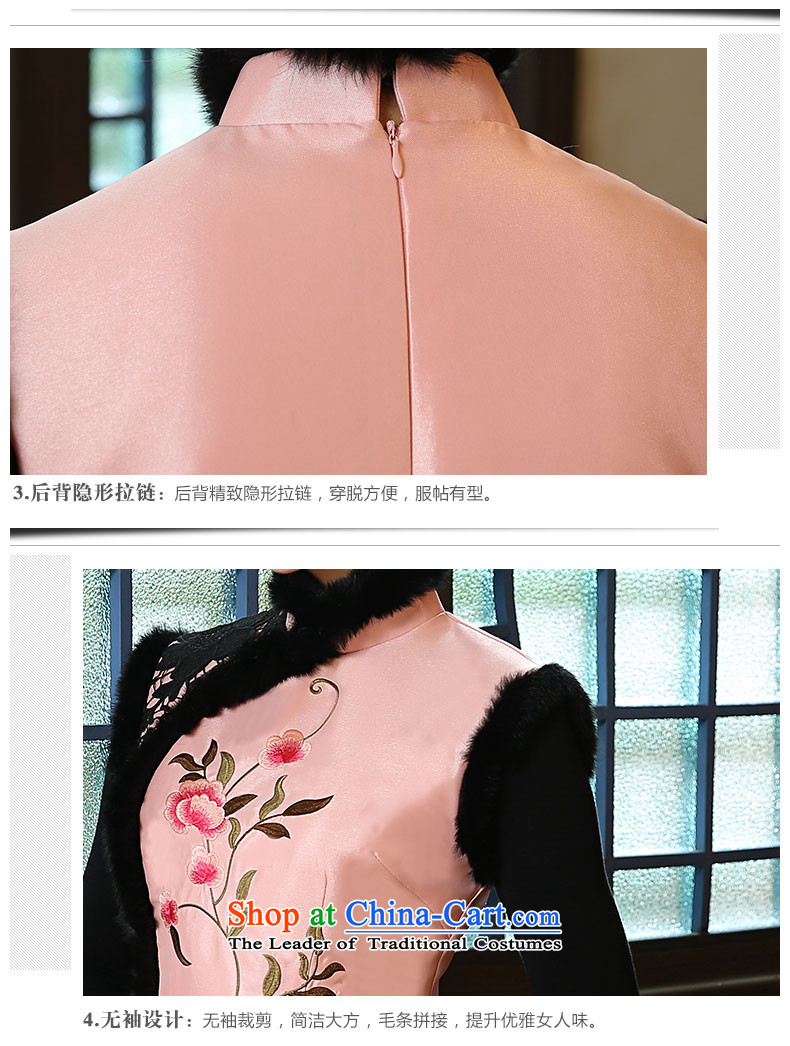 [Sau Kwun Tong] toner ying 2015 autumn and winter new exquisite embroidery lace stitching gross for Sau San qipao QW51012 pink XXL picture, prices, brand platters! The elections are supplied in the national character of distribution, so action, buy now enjoy more preferential! As soon as possible.