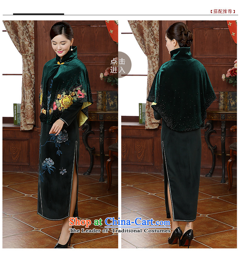 [Sau Kwun tong yi] Mudan 2015 autumn and winter new stylish peony stamp long dresses qipao QC51009 EMERALD S picture, prices, brand platters! The elections are supplied in the national character of distribution, so action, buy now enjoy more preferential! As soon as possible.