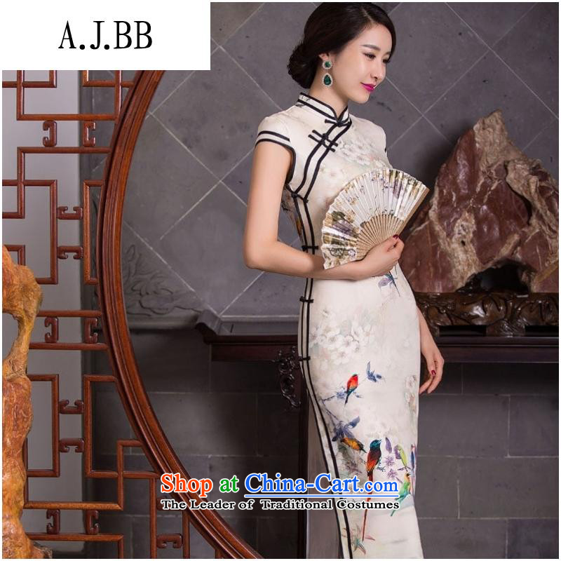 The Secretary for Health related shops * 2015 new qipao autumn and winter Couture fashion antique dresses jacquard temperament improved long dresses Sau San figure L,A.J.BB,,, shopping on the Internet