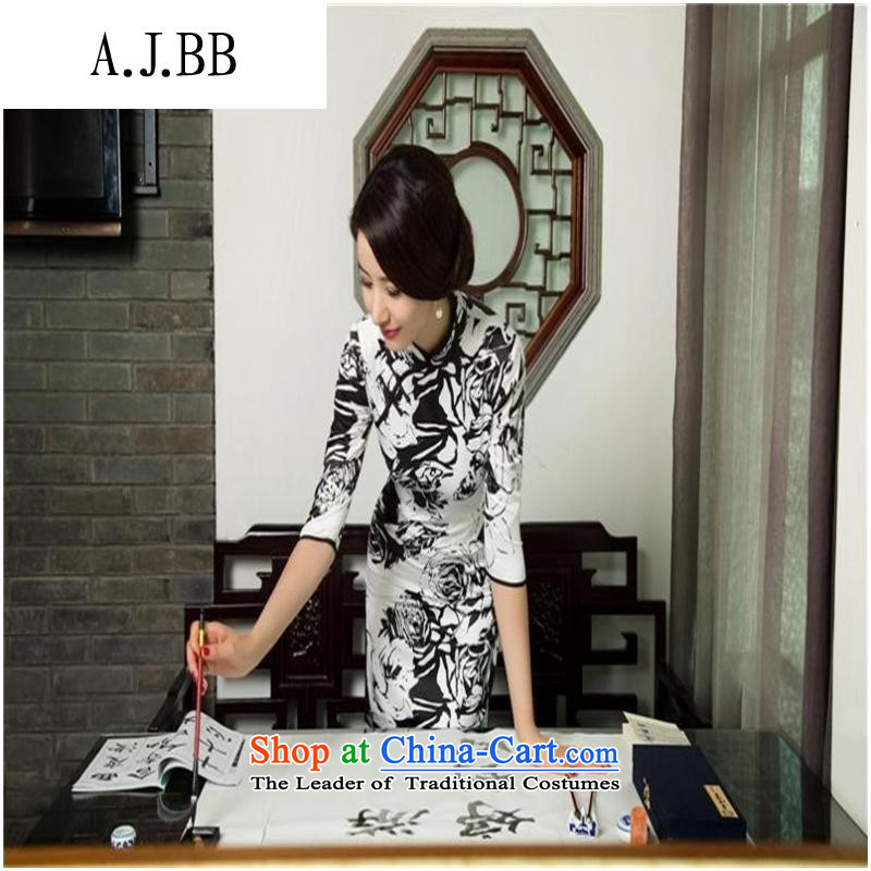 * The new clothes shops and involved) cheongsam dress retro Sau San autumn and winter, Tang dynasty qipao cheongsam dress 11019( double) M,A.J.BB,,, shopping on the Internet