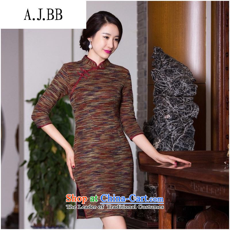 The Secretary for Health related shops * Gross? 2015 new qipao autumn and winter retro Sau San Tong boxed in classic cuff thickened daily cheongsam picture color XXL,A.J.BB,,, shopping on the Internet