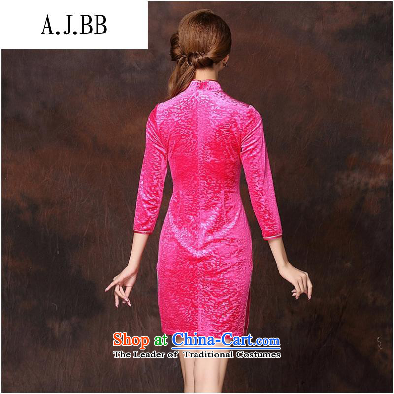 The Secretary for Health related shops * autumn and winter new women's Stylish retro-improvement in cuff short qipao QF141002 scouring pads in the red XXXXL,A.J.BB,,, shopping on the Internet