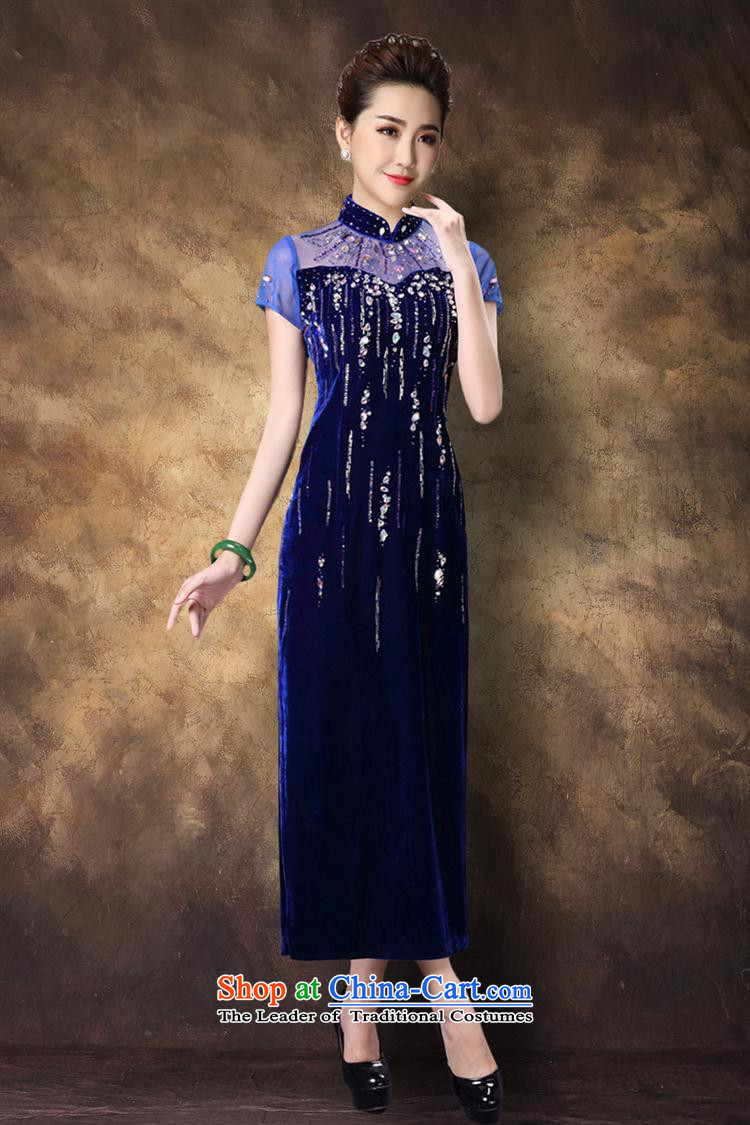 Secretary for autumn and winter clothing *2015 involving new women's temperament cheongsam dress larger mother retro improved cheongsam dress purple flowers ironing , prices, picture M brand platters! The elections are supplied in the national character of distribution, so action, buy now enjoy more preferential! As soon as possible.