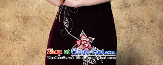 Secretary for autumn and winter clothing shops involved * New really scouring pads in the long night of qipao gown Women's Maroon M picture, prices, brand platters! The elections are supplied in the national character of distribution, so action, buy now enjoy more preferential! As soon as possible.