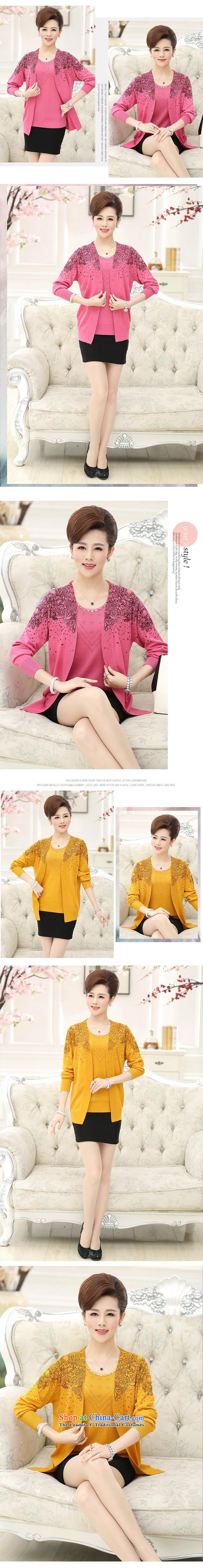 September clothes shops fall in New *2015 elderly mother with long-sleeved really two kits knitting cardigan jacket female larger T-shirt pink 110 pictures, prices, brand platters! The elections are supplied in the national character of distribution, so action, buy now enjoy more preferential! As soon as possible.