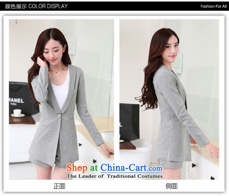 September *2015 clothes shops with the new Korean autumn edition pure color temperament Sau San a deduction video thin long-sleeved sweater pants cotton linen two kits TX9825 GRAY M picture, prices, brand platters! The elections are supplied in the national character of distribution, so action, buy now enjoy more preferential! As soon as possible.
