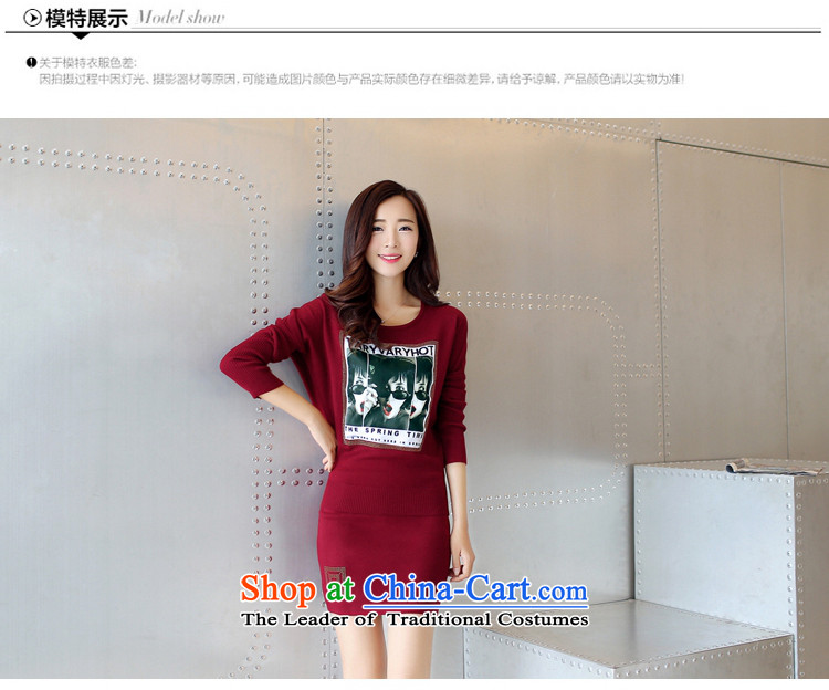 September *2015 clothes shops with the new Korean autumn version stamp long-sleeved Circle Pattern Beauty Neck Knitted Shirt package and short skirts two kits FBH712 black L picture, prices, brand platters! The elections are supplied in the national character of distribution, so action, buy now enjoy more preferential! As soon as possible.