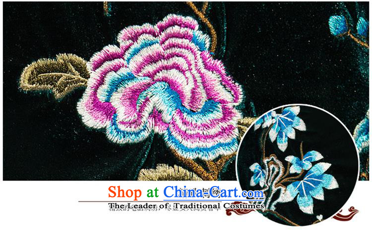 Optimize the bell 101 new embroidery shop cheongsam Kim long cheongsam dress velvet Wedding banquet service performances mother bows with purple L picture, prices, brand platters! The elections are supplied in the national character of distribution, so action, buy now enjoy more preferential! As soon as possible.