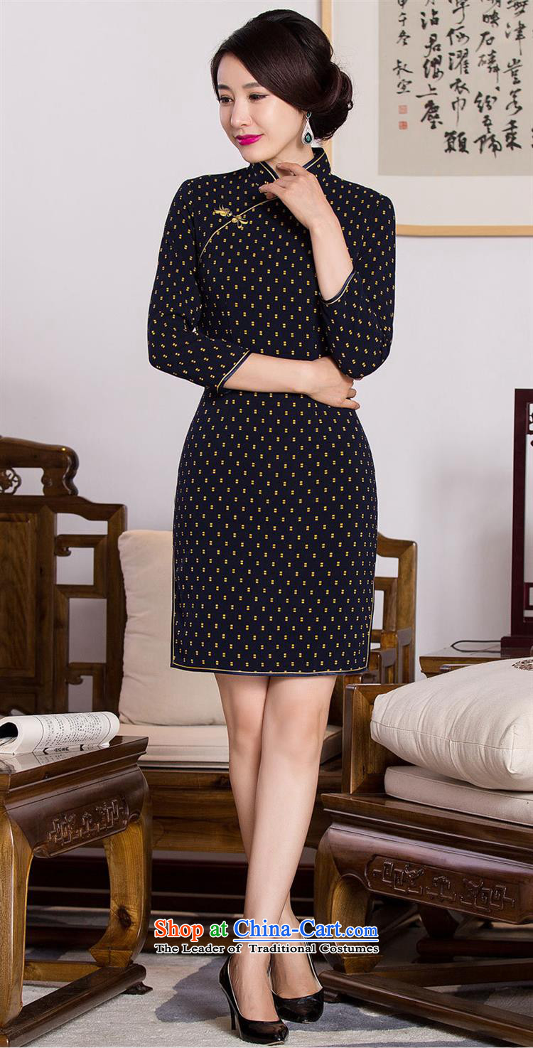 Optimize fruit shop 2015 New Bell autumn replacing qipao stylish mother load), in the long-sleeved qipao gown reception banquet marriage Black XL Photo, prices, brand platters! The elections are supplied in the national character of distribution, so action, buy now enjoy more preferential! As soon as possible.