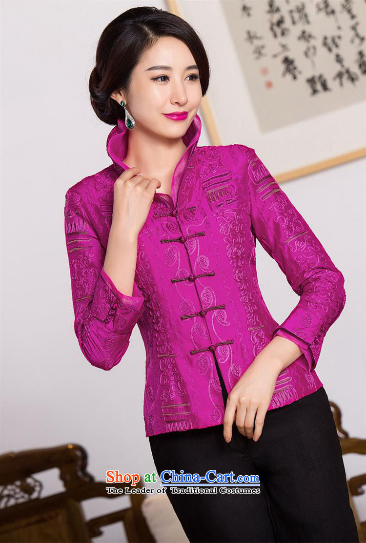 Optimize the bell Shop B104 Tang Women's clothes autumn 2015 replacing improved retro China wind jacket for autumn and winter blouses red (A lined) XXL picture, prices, brand platters! The elections are supplied in the national character of distribution, so action, buy now enjoy more preferential! As soon as possible.