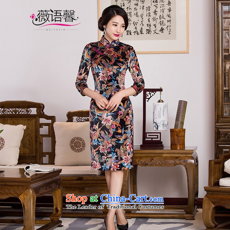 Optimize fruit shop 2015 New Bell retro style with scouring pads in the mother really long-sleeved QIPAO) Marriage reception banquet dress XXL, 01094 Ms Audrey EU-hyung, WEIYUXIN Arabic) , , , shopping on the Internet