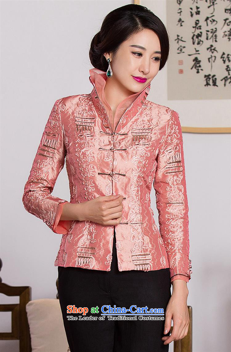 Optimize fruit shop B105 Bell Chinese Antique long-sleeved jacket lapel of double-girl in T-shirt with happy mom older Tang Dynasty Light Yellow (A lined XXXXL) Picture, prices, brand platters! The elections are supplied in the national character of distribution, so action, buy now enjoy more preferential! As soon as possible.