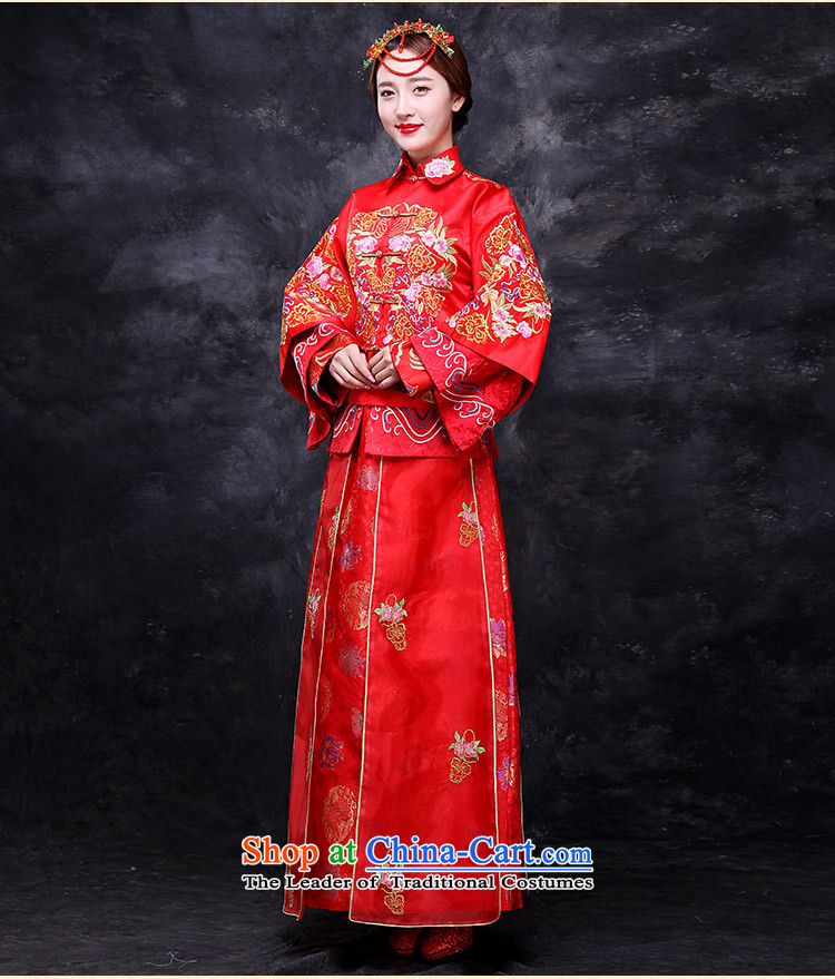 Sau Wo Service bridal dresses Chinese wedding dress 2015 autumn and winter new bows wedding dress qipao Soo kimono red retro L picture, prices, brand platters! The elections are supplied in the national character of distribution, so action, buy now enjoy more preferential! As soon as possible.