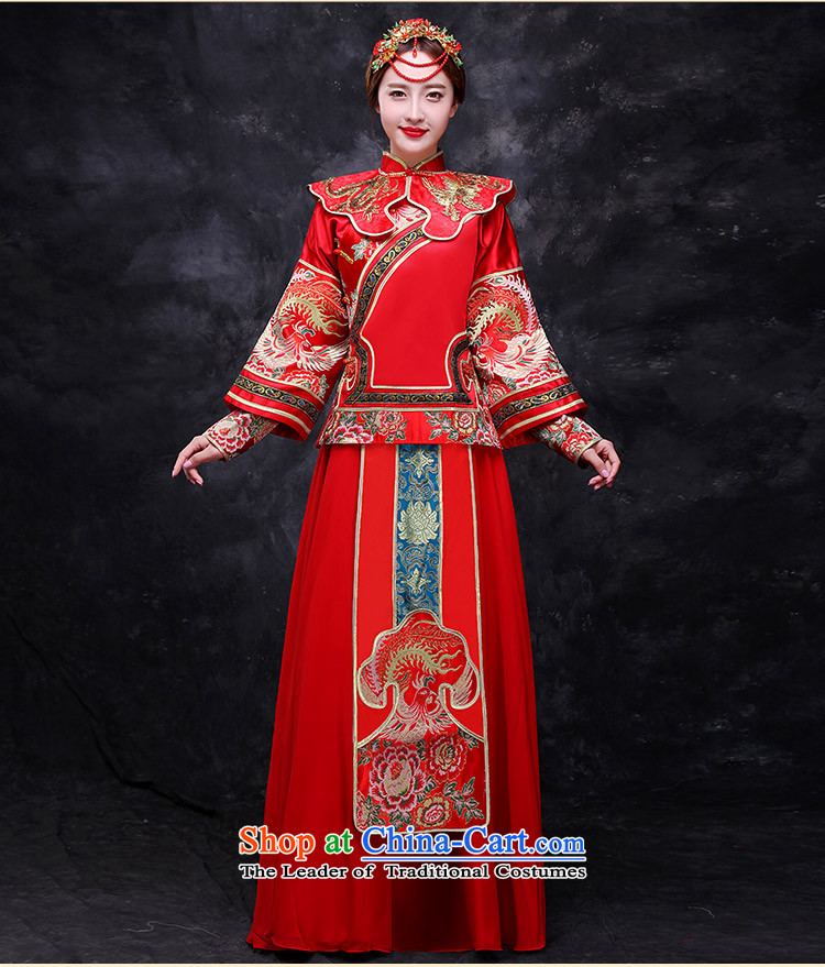 Sau Wo Service bridal dresses red Chinese Antique bows to the autumn and winter wedding dress qipao Soo kimono longfeng marriage use red L picture, prices, brand platters! The elections are supplied in the national character of distribution, so action, buy now enjoy more preferential! As soon as possible.