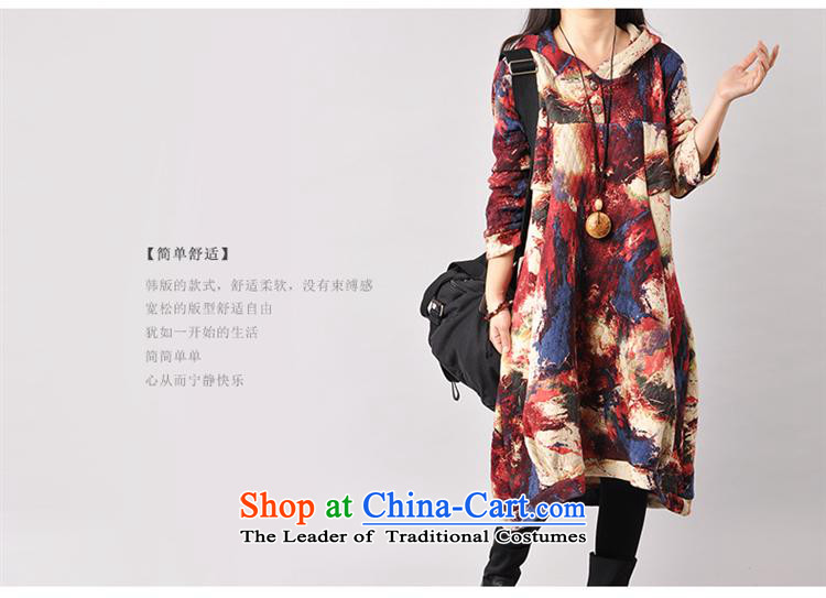 Ya-ting shop 2015 autumn and winter new Korean version of large numbers of ladies loose cap suit folder silk cotton dress red L picture, prices, brand platters! The elections are supplied in the national character of distribution, so action, buy now enjoy more preferential! As soon as possible.