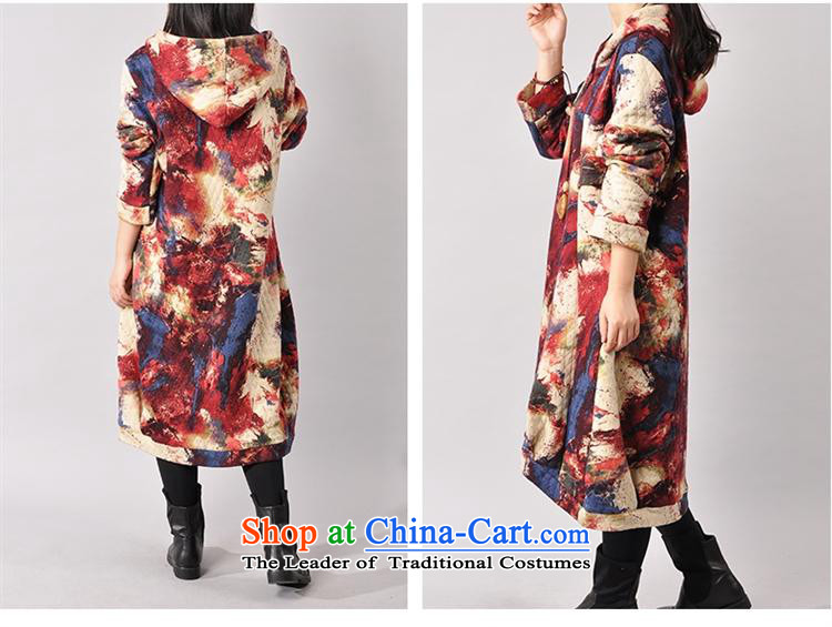 Ms Rebecca Pun stylish shops 2015 autumn and winter new Korean version of large numbers of ladies loose cap suit folder silk cotton dress red XXL picture, prices, brand platters! The elections are supplied in the national character of distribution, so action, buy now enjoy more preferential! As soon as possible.