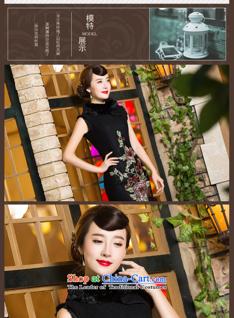 Eason Chan point a wool-thick 2015 new winter clothing stylish Chinese cheongsam dress for Sau San Mao Black M picture, prices, brand platters! The elections are supplied in the national character of distribution, so action, buy now enjoy more preferential! As soon as possible.