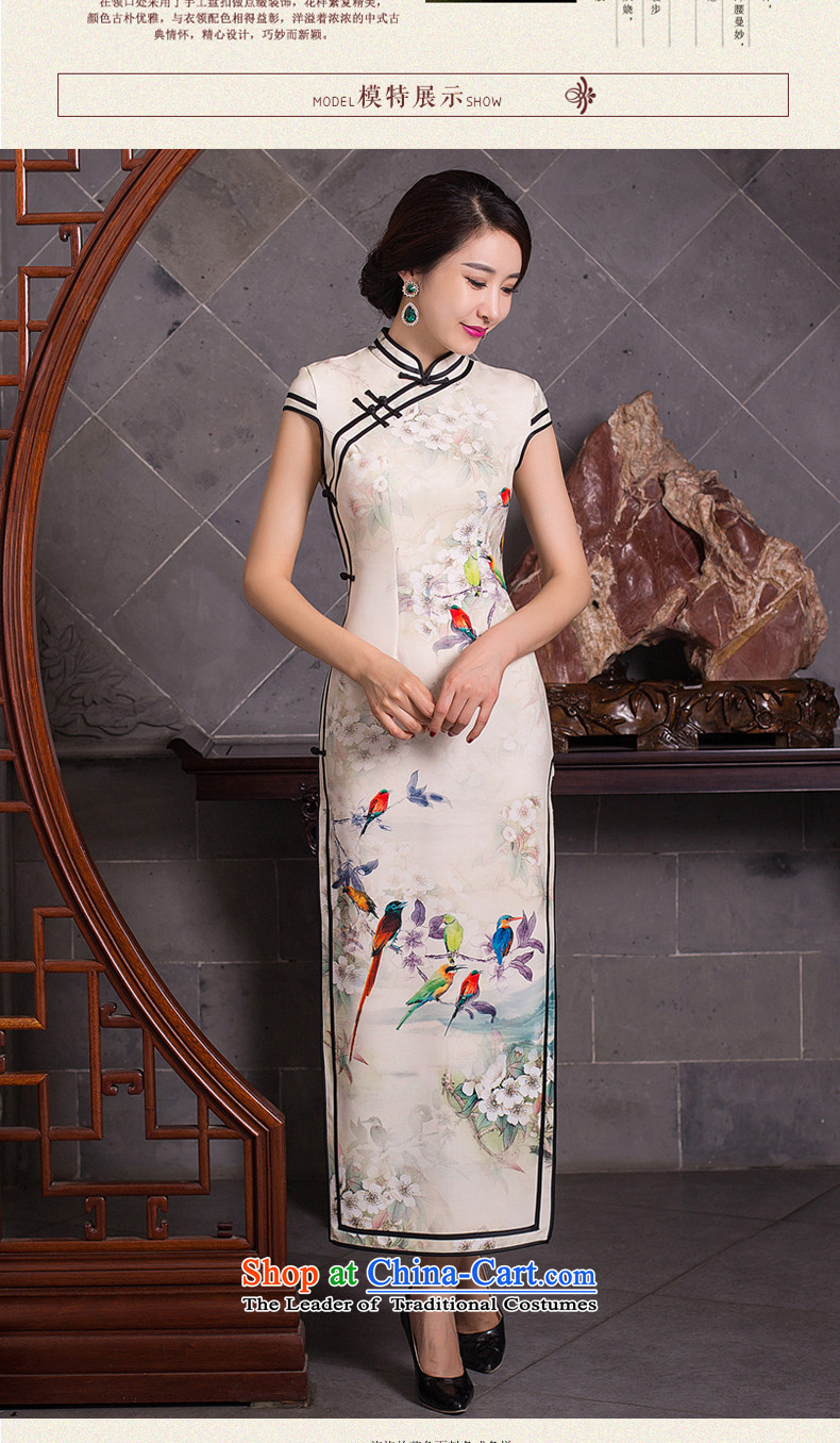 Floral  Women 2015 Chinese qipao gown ramp collar skirt retro facade long cheongsam dress suit Figure Color S picture, prices, brand platters! The elections are supplied in the national character of distribution, so action, buy now enjoy more preferential! As soon as possible.