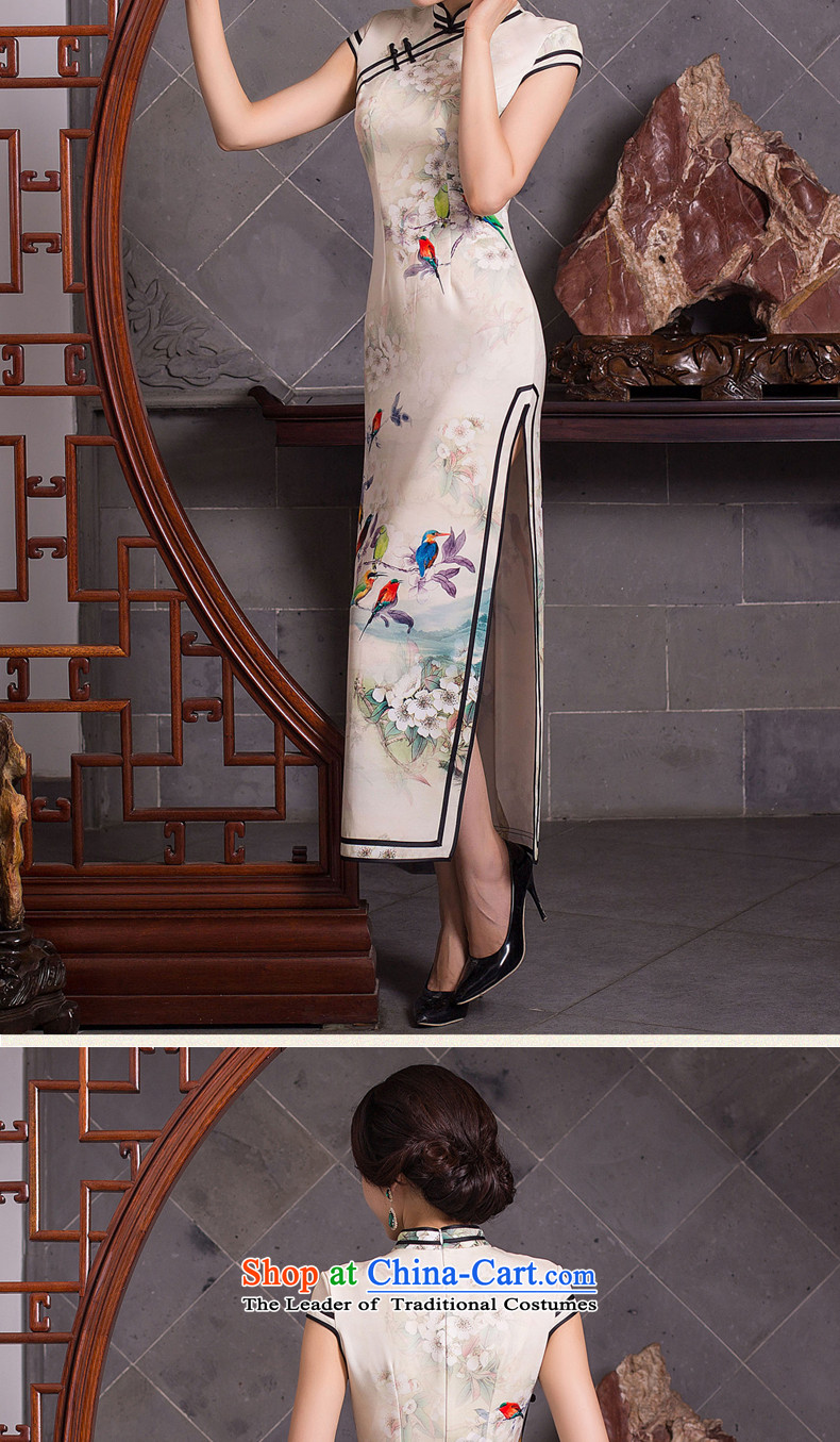 Floral  Women 2015 Chinese qipao gown ramp collar skirt retro facade long cheongsam dress suit Figure Color S picture, prices, brand platters! The elections are supplied in the national character of distribution, so action, buy now enjoy more preferential! As soon as possible.