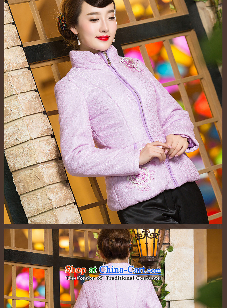 Eason Chan Tang dynasty point blouses winter coat 2015 new long-sleeved Sau San short stylish MOM pack robe cotton coat with a light purple S picture, prices, brand platters! The elections are supplied in the national character of distribution, so action, buy now enjoy more preferential! As soon as possible.