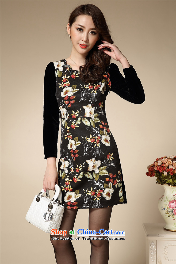 Mano-hwan, older women's mother autumn and winter, dresses Internet pictures color pictures, prices, XL brand platters! The elections are supplied in the national character of distribution, so action, buy now enjoy more preferential! As soon as possible.