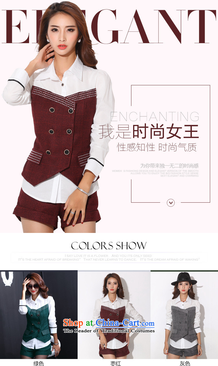 September clothes shops * European site with new autumn 2015 Sau San video thin stylish round-neck collar long-sleeved blouses temperament and sexy shorts two kits chestnut horses XL pictures, prices, brand platters! The elections are supplied in the national character of distribution, so action, buy now enjoy more preferential! As soon as possible.