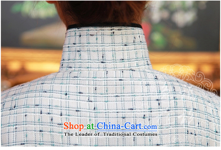 Custom High-end of the escape of the Republic of Korea long-sleeved daily plain color qipao cheongsam dress autumn long qipao retro white S 15 day shipping picture, prices, brand platters! The elections are supplied in the national character of distribution, so action, buy now enjoy more preferential! As soon as possible.