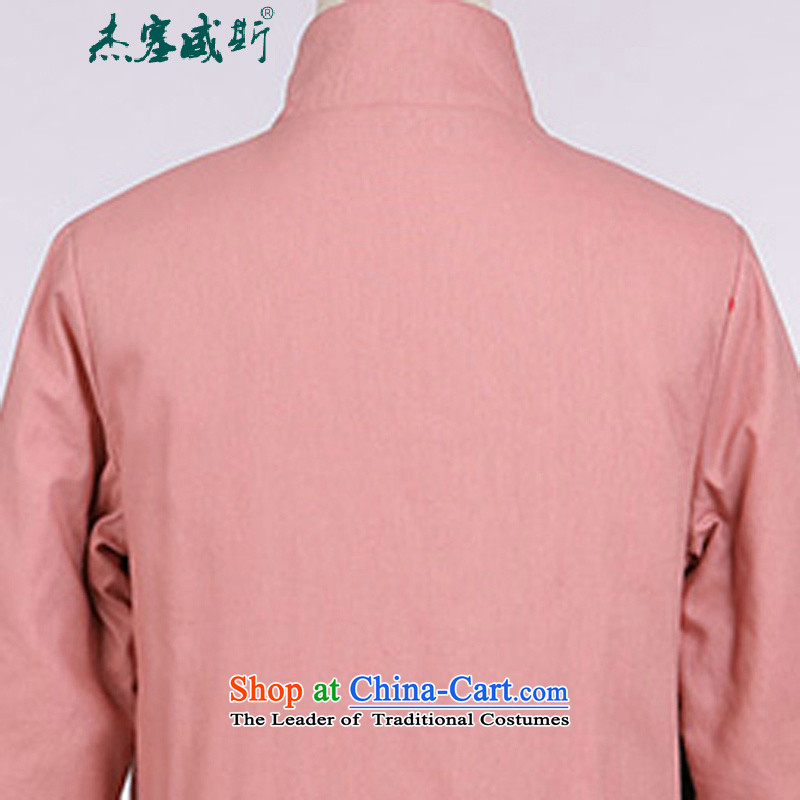 In the new kit, Tang dynasty retro collar solid-color power's cotton linen Han-long-sleeved gown is a hand-held long cotton field cotton coat beige jacket , Cheng Kejie, the , , , shopping on the Internet