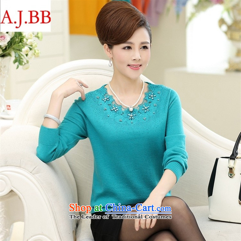 September clothes shops * autumn and winter new women's Shirt ironing Korean drill knitting sweater in forming the largest number of elderly mother replacing Woolen Sweater Knit and color 120,A.J.BB,,, shopping on the Internet