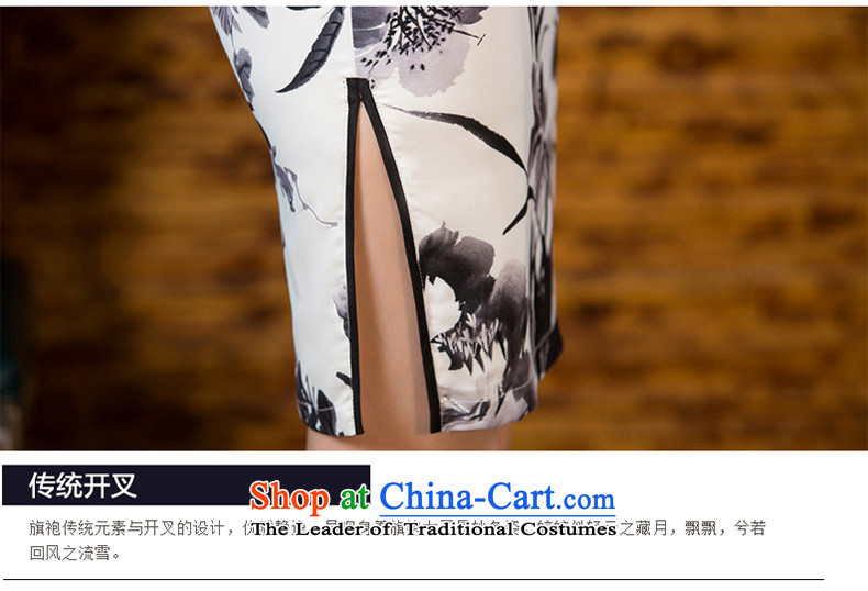 The cross-sa ink bamboo 2015 improved load ink painting qipao qipao autumn skirt new stylish retro Ms. cheongsam dress T11041 picture color pictures, prices, XL brand platters! The elections are supplied in the national character of distribution, so action, buy now enjoy more preferential! As soon as possible.